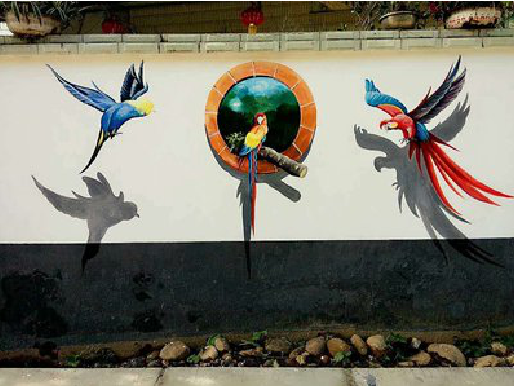 资中视觉错位-3D墙绘设计