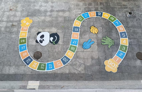 资中地面游戏彩绘