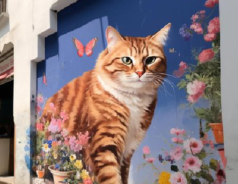 资中自己绘制有个性的手绘墙